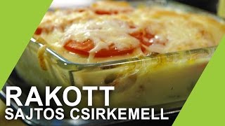 Rakott sajtos csirkemell egyszerűen  Easy chicken gratin with cheese and onion  Mindmegettehu [upl. by Trebliw]