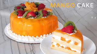 Mango Cake Recipe 芒果蛋糕  Chinese Bakery Style [upl. by Holton96]