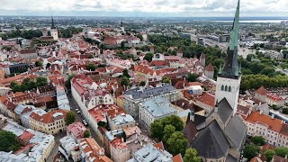 Tallinn Estonia 🇪🇪  4K Drone Footage [upl. by Tupler]