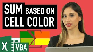 How to Sum Cells by Color in Excel Get it to update automatically [upl. by Eifos]