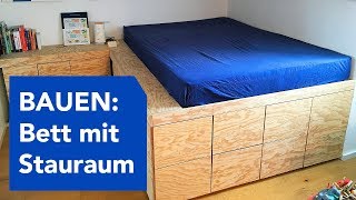 Bauen  PodestBett mit viel Stauraum [upl. by Eedyaj]