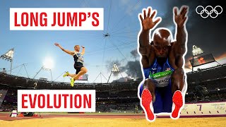 Evolution of the Men’s Long jump at the Olympics [upl. by Ttsepmet525]