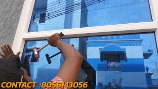 Front elevation in UPVC  9150099141 9150099142 Fixed Window UPVC Installation  ANEGAN UPVC [upl. by Jarred]