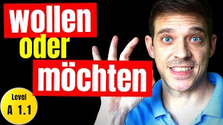 The German modal verb quotwollenquot  quotwollenquot oder quotmöchtenquot  Learn German  YourGermanTeacher [upl. by Enialedam]