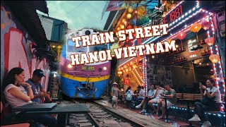 Train Street Cafe in Hanoi Day and Night  Vietnam Local Life 4K [upl. by Brost]