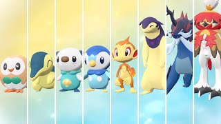 Pokémon Legends Arceus  All Starters Evolutions [upl. by Adien]