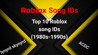 2021 Roblox Song Ids  Top 10 1980s2000s SongsFt ACDC and More [upl. by Ecnerol891]