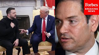 You Dont See All The Things That Led Up To This Rubio Defends Trump After Clash With Zelensky [upl. by Kilam]