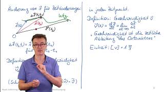 Physik Mechanik Vorlesung Kapitel 2 Geschwindigkeit und Beschleunigung [upl. by Jelena]