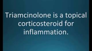 How to pronounce triamcinolone Kenalog Memorizing Pharmacology Flashcard [upl. by Oiralednac]