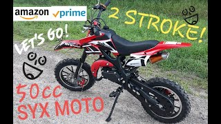 Syx Moto 50cc 2 Stroke  Kids Dirt Bike From Amazon [upl. by Niamreg]