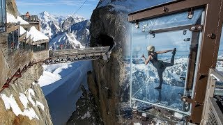 Mont Blanc Chamonix Aiguille du Midi in the French Swiss amp Italian ALPS [upl. by Berfield850]