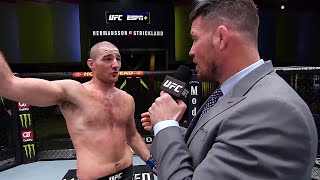 Sean Strickland Octagon Interview  UFC Vegas 47 [upl. by Nerha187]