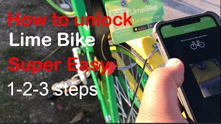 How to use a limebike  how to unlock limebike [upl. by Peony]