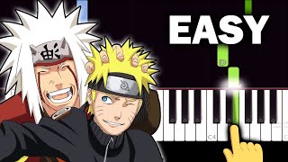 Naruto Shippuden OP 6  Sign  EASY Piano tutorial [upl. by Werdnael]