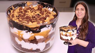 Epic Chocolate Caramel Trifle Recipe By Kitchen With Amna [upl. by Halpern55]