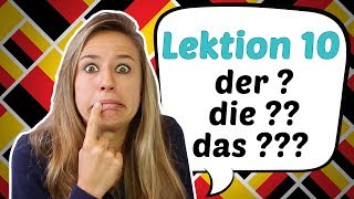 GERMAN LESSON 10 Awesome Hints on how to Guess German Articles 😎😎 [upl. by Ydne]