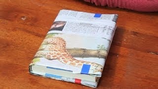 Homemade Book Jacket  Paper Folding Projects [upl. by Yrtua]