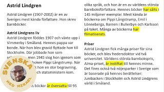 Skriva Faktatext om en person [upl. by Avelin]