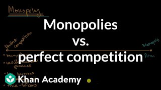 Monopolies vs perfect competition  Microeconomics  Khan Academy [upl. by Yelserp]