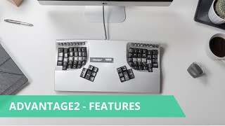 Kinesis Advantage2 Ergonomic Keyboard Features [upl. by Nnylyahs]