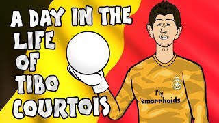 🧤A Day in the Life of Tibo Courtois🧤 PSG vs Real Madrid 30 Champions League Parody [upl. by Ahserb]