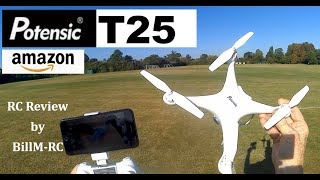 Potensic T25 review  GPS Drone with 9axis Gyro amp 1080P HD camera [upl. by Jodoin]