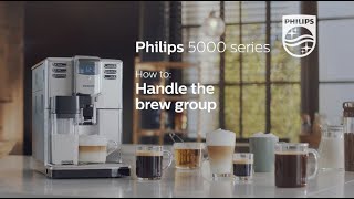 How to insert and remove the brew group of Philips 5000 series espresso machine  EP536X [upl. by Naugal928]