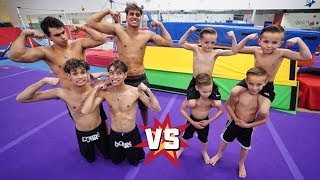 MINI DOBRE BROTHERS CHALLENGE US IN GYMNASTICS [upl. by Down]