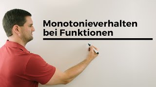 Monotonie Monotonieverhalten bei Funktionen  Mathe by Daniel Jung [upl. by Lilac]