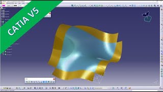 Multi Section Surface  Guides  Catia v5 Training  GSD [upl. by Aridni]