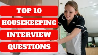 HOTEL HOUSEKEEPING Interview Questions amp Answers  How to Get a Housekeeper Job [upl. by Slorac]