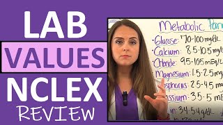 Lab Values Nursing NCLEX Review for Nurses and Nursing Students [upl. by Erdnassac]