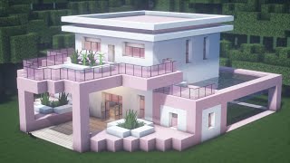 Minecraft🌸 How to Build a Large Modern House Tutorial 203 [upl. by Speroni630]