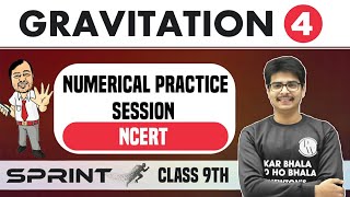 Gravitation 04  NCERT Numerical Practice Session  Class 9  NCERT  Sprint [upl. by Aileve]