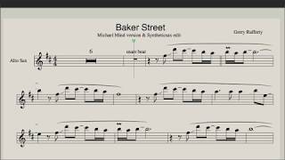 Baker Street  Electro House Version Sheet music for Saxophone Alto [upl. by Dumm]