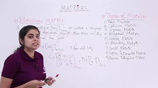 Class 12th – Diagonal Matrix  Matrices  Tutorials Point [upl. by Ellerol742]