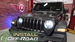 20182020 Jeep Wrangler JL Oracle Lighting Headlight Bulb LED H13 Conversion Kit 6500K Installation [upl. by Retlaw]