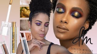 DANESSA MYRICKSTwin Flames Multichrome Pigments Swatches Comparions  Demo  kinkysweat [upl. by Gervase]