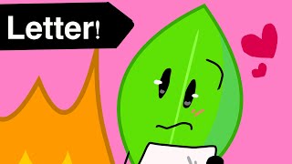 Fireafy 2 The Letter  BFB Shorts  BFDI FIREY X LEAFY [upl. by Mireille]