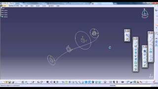 CATIA Basics  multi section surface using guides [upl. by Tirma]