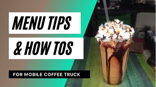 How To Build A Menu For a Mobile Coffee Truck  Coffee Catering Business  Signage Tips amp Tricks [upl. by Nyleikcaj]