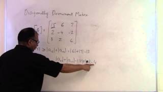 Chapter 0401 Lesson Diagonally dominant matrix [upl. by Basso]