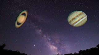 Jupiter and Saturn Through 8quot SkyWatcher Dobsonian Telescope [upl. by Dis]