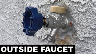 Outside Faucet Replacement Frost Free Wall Hydrant [upl. by Sidoney]