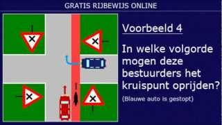 EXAMEN RIJBEWIJS B VRAGEN VOORRANG VOORRANGSREGELS 4 [upl. by Lezah]