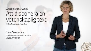 Att disponera en vetenskaplig text IMRaD och andra modeller [upl. by Egor]