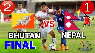 Bhutan vs Nepal 12 HIGHLIGHTS Final Match 13th South Asian Game 2019 Nepal vs bhutan Live Football [upl. by Rriocard]