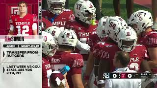 NCAAF 2024 Utah State at Temple [upl. by Nylcoj]