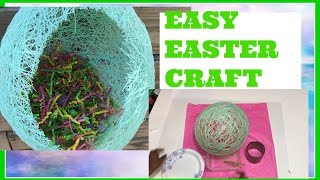 Diy String Easter Basket Easy amp Cheap [upl. by Cho]